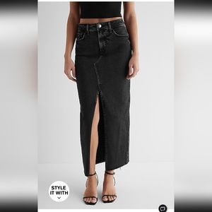 Express denim midi skirt